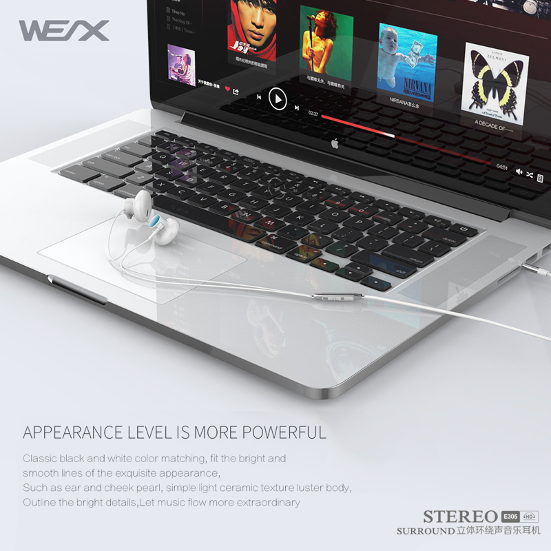 WEX 305 Traditional Earphones, Wired Earphones, Wired HeadPhones, EAR Buds